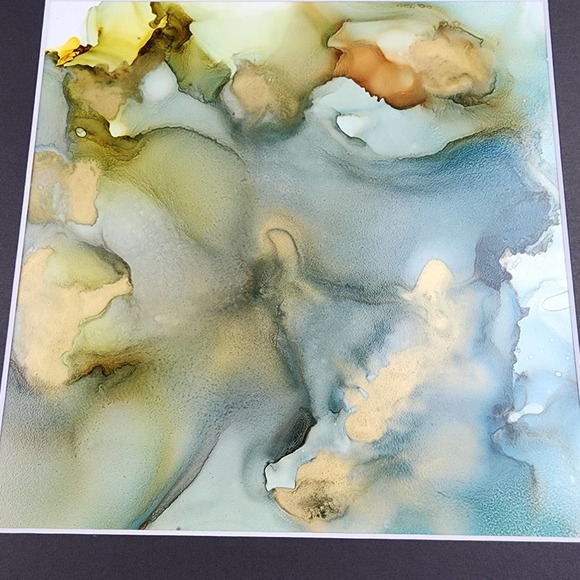 Original Alcohol Ink on Grafix & Matted in Black - Picture 4 of 7
